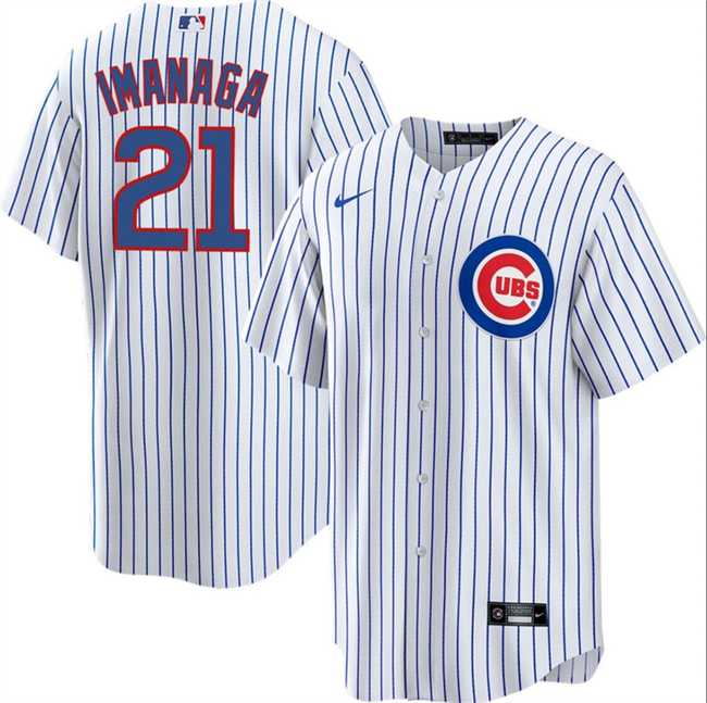Men%27s Chicago Cubs #21 Shota Imanaga White Cool Base Stitched Baseball Jersey Dzhi